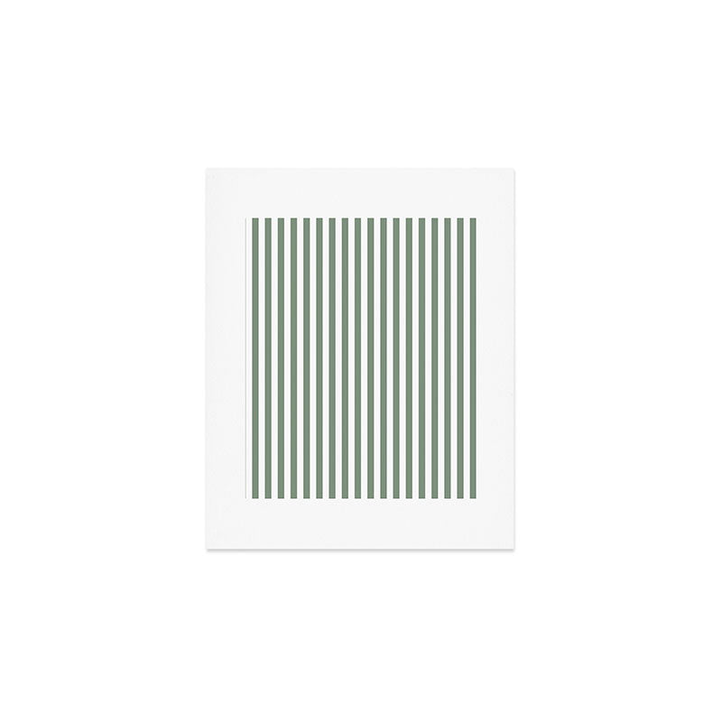 Sage Green Stripes Art Print Gallery Image 1