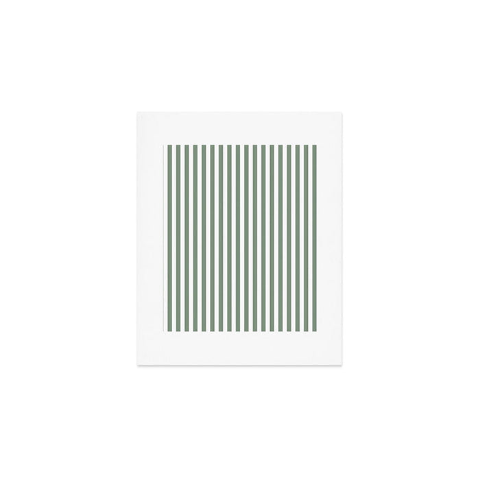 Sage Green Stripes Art Print Gallery Image 1