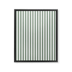 Sage Green Stripes Framed Canvas Print Gallery Image 8