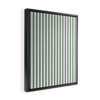 Sage Green Stripes Framed Canvas Print Gallery Image 2