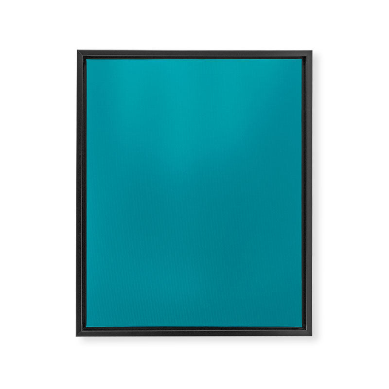 Teal Color Framed Canvas Print Gallery Image 8