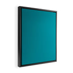 Teal Color Framed Canvas Print Gallery Image 2