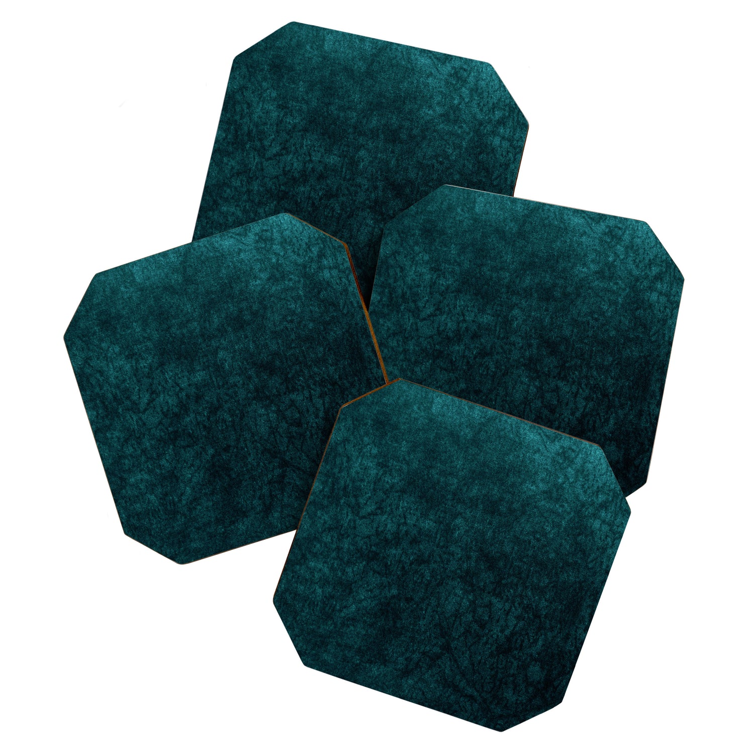 Teal Velvet Coaster Gallery Image 1
