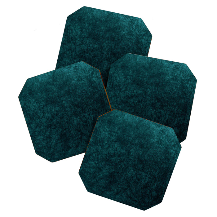 Teal Velvet Coaster Gallery Image 1