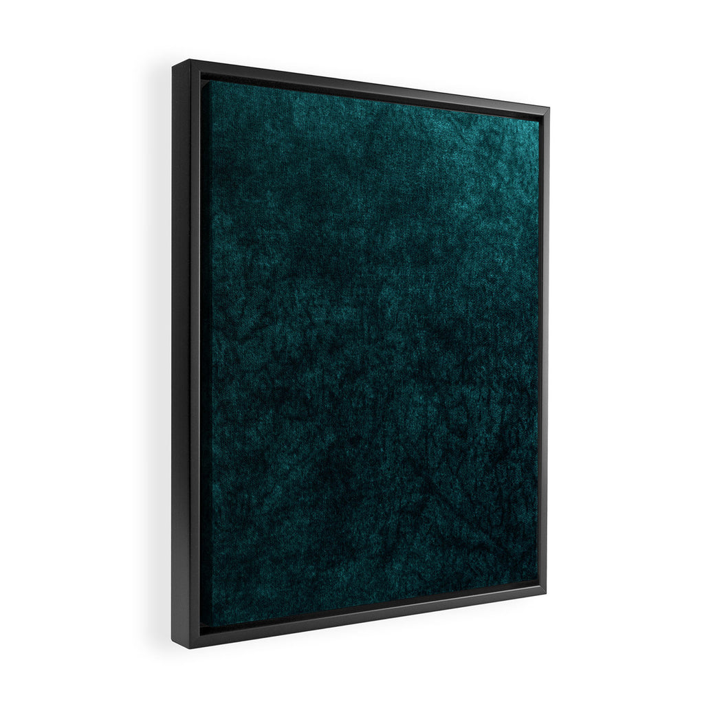 Teal Velvet Framed Canvas Print Gallery Image 2