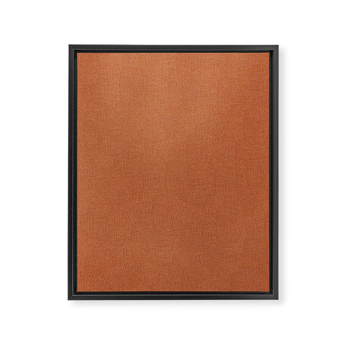 Terracotta Rust orange Washed Linen Vintage Framed Canvas Print Gallery Image 1