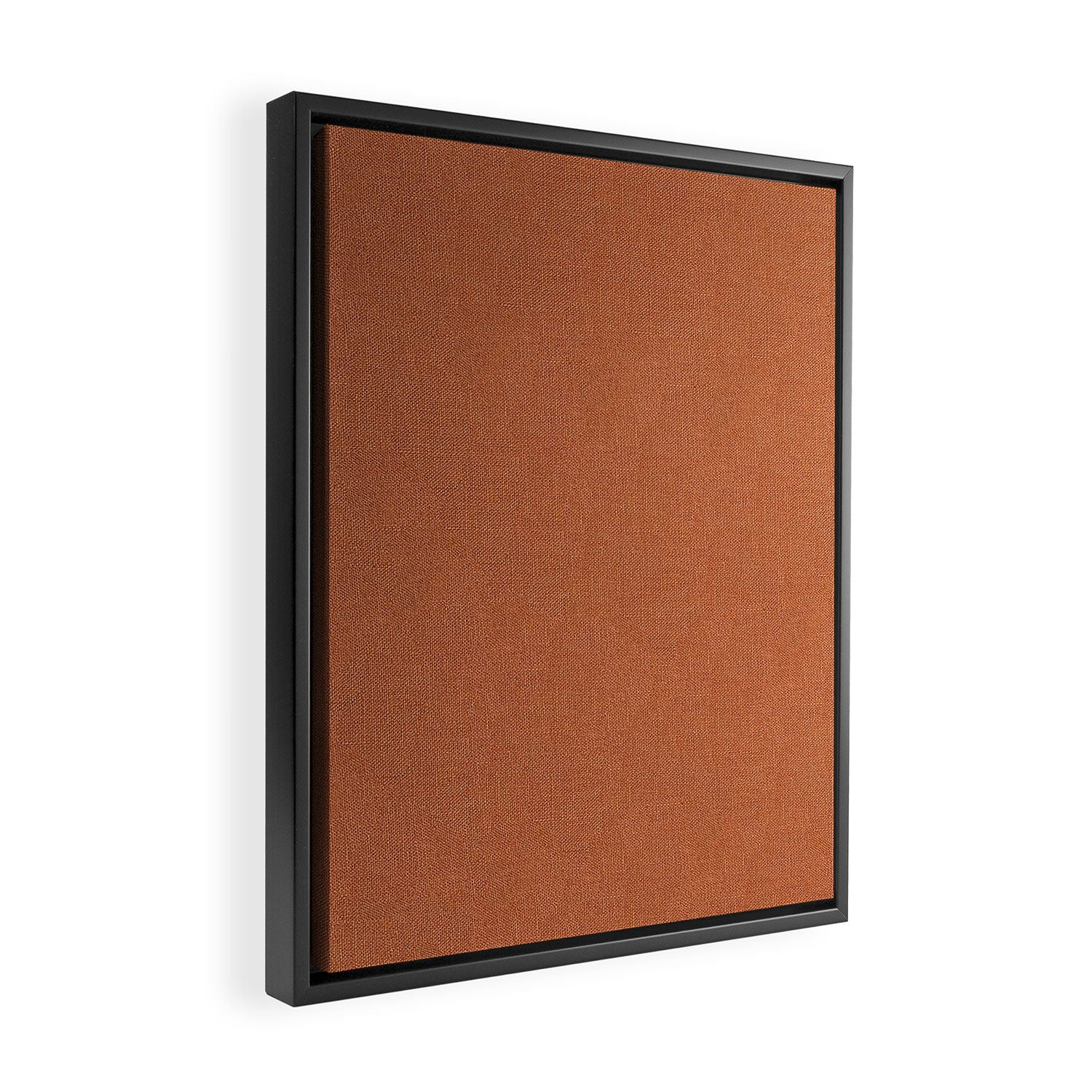 Terracotta Rust orange Washed Linen Vintage Framed Canvas Print Gallery Image 2