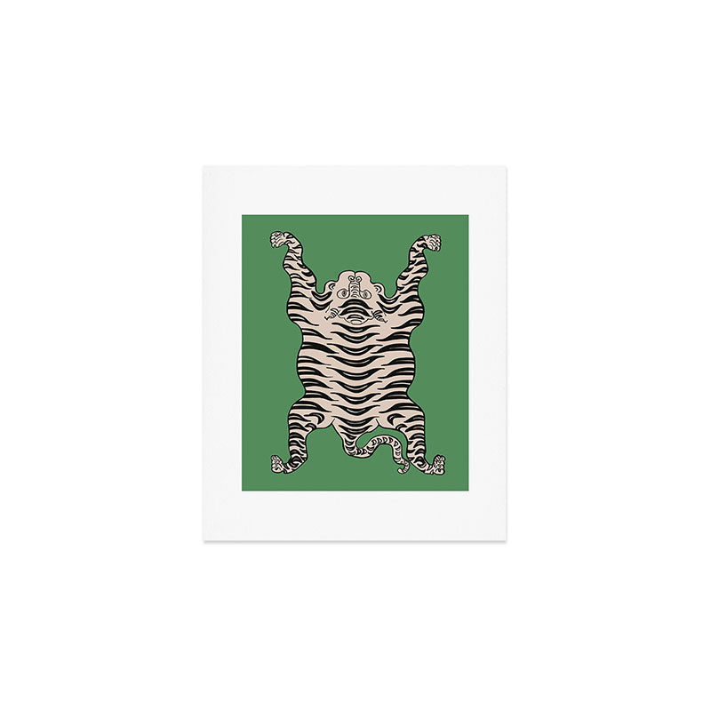 Tiger Green Art Print Gallery Image 1