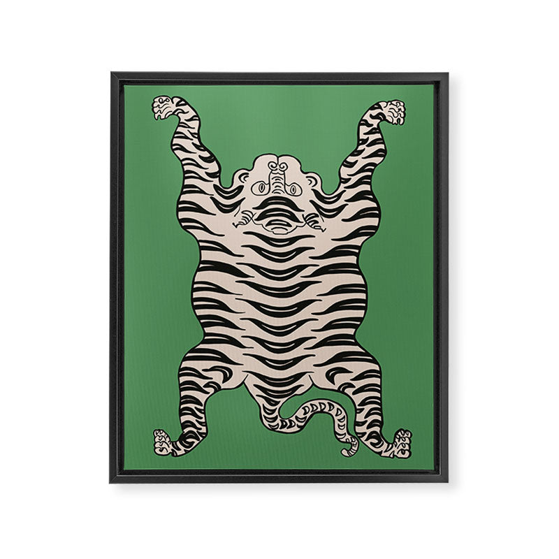 Tiger Green Framed Canvas Print Gallery Image 6