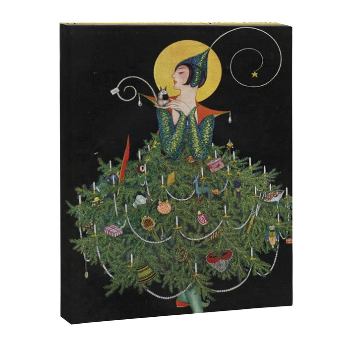 Vintage Fashion Magazine Cover - Illustration December 1914 - Christmas Tree Woman Canvas Print Gallery Image 1