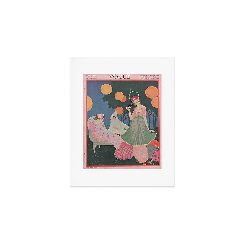 Vintage Fashion Magazine Cover Illustration July 1913 - Carnival Art Print Gallery Image 1