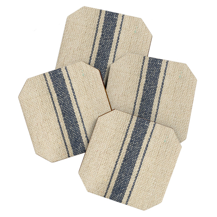Vintage French Grain Sack Coaster Gallery Image 1