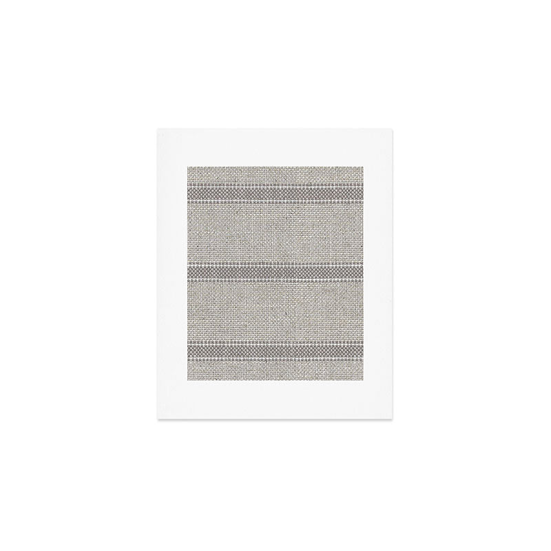 Vintage Grain sack Grey Linen  Art Print Gallery Image 1