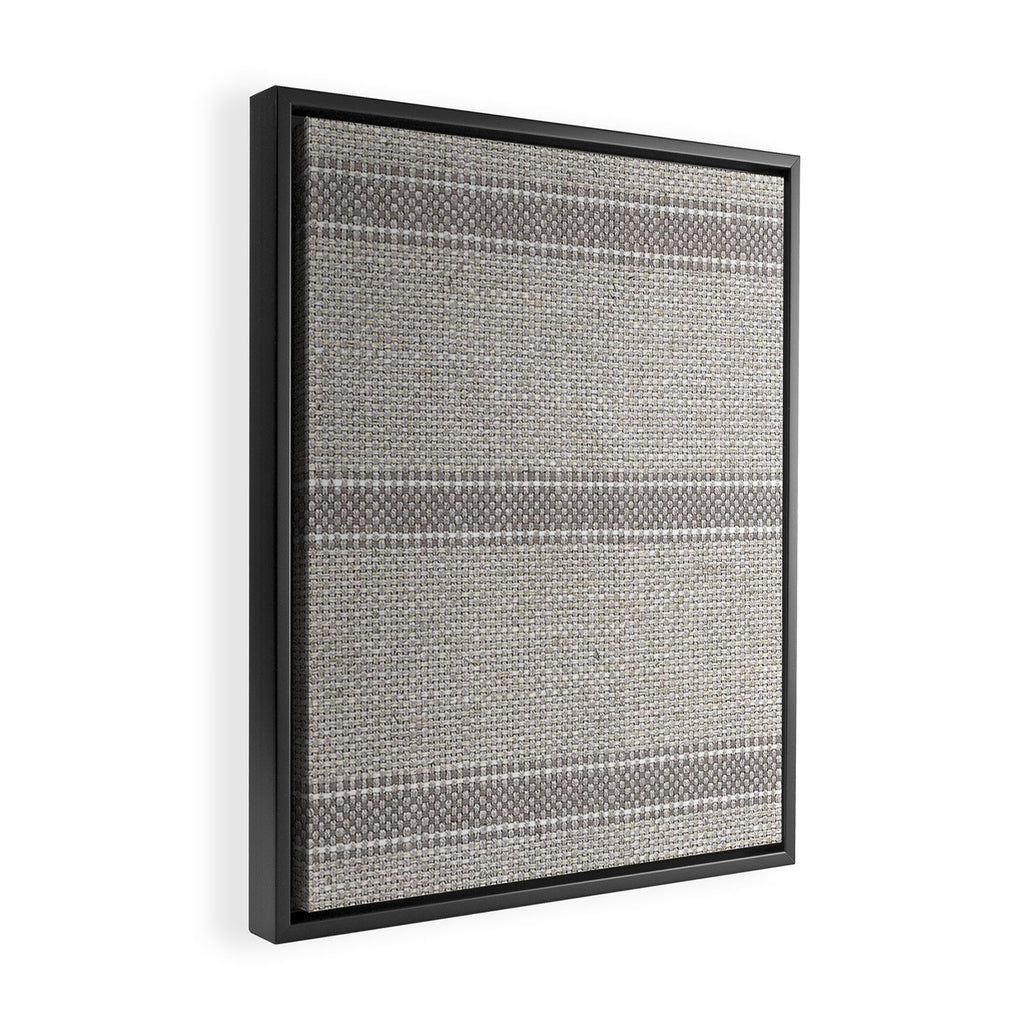 Vintage Grain sack Grey Linen  Framed Canvas Print Gallery Image 2