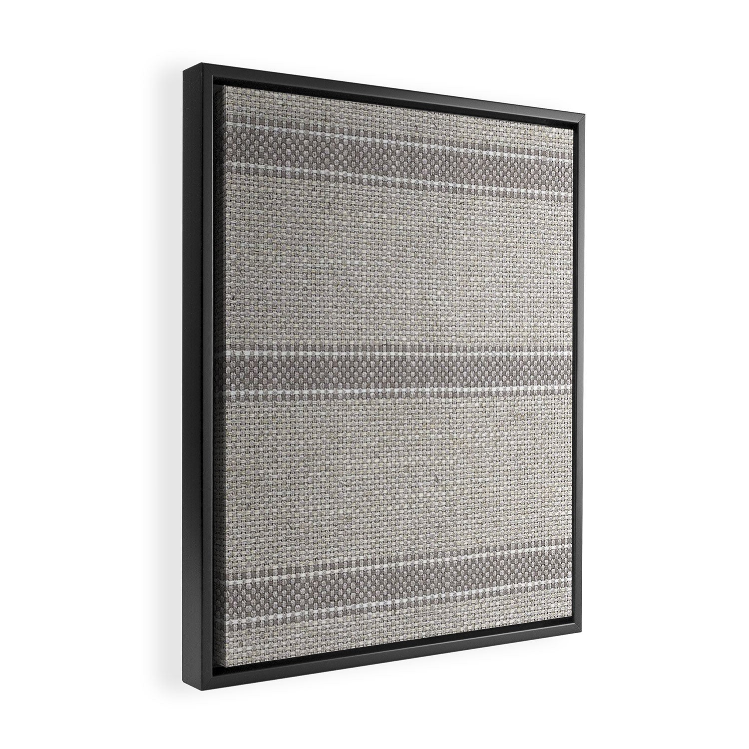 Vintage Grain sack Grey Linen  Framed Canvas Print Gallery Image 2