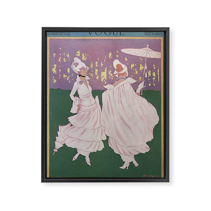 Vintage Magazine Art Cover Paris Fashion Beauty Magazine Framed Canvas Print Gallery Image 1