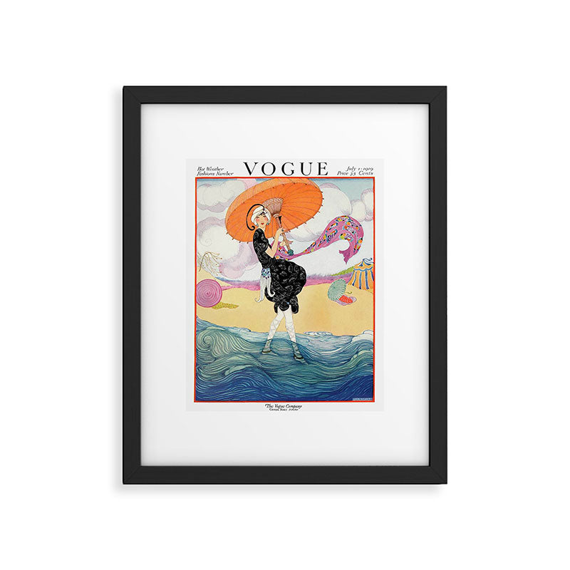 Vintage Magazine Cover - Motherhood on a Windy Beach Framed Art Print Gallery Image 5