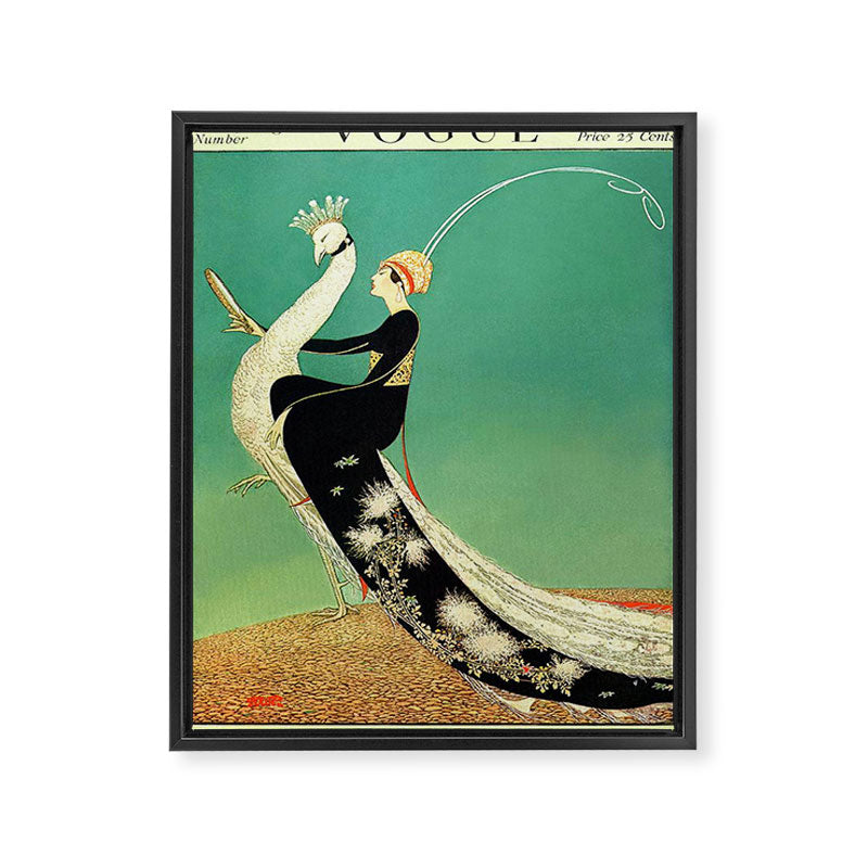 Vintage Magazine Cover - Peacock Framed Canvas Print Gallery Image 6