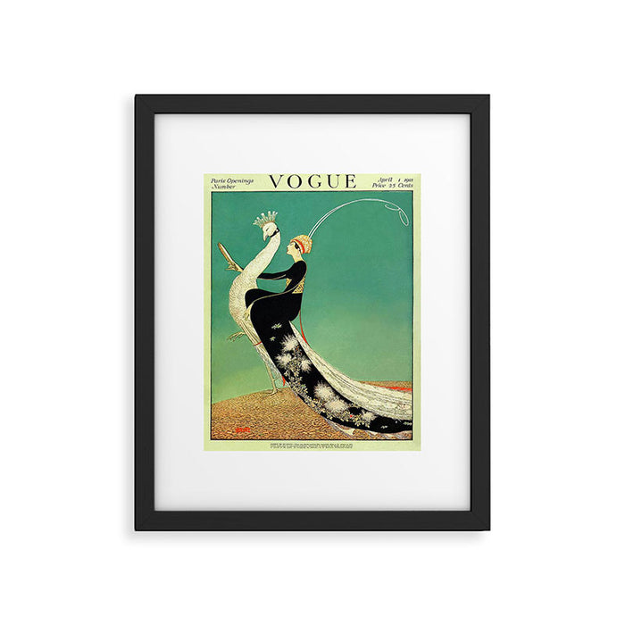 Vintage Magazine Cover - Peacock Framed Art Print Gallery Image 1