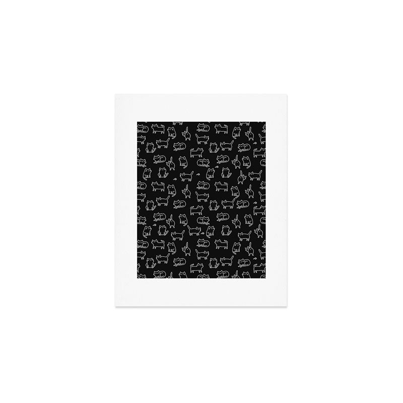 Black cats on black Art Print Gallery Image 1