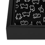 Black cats on black Framed Canvas Print Gallery Image 3