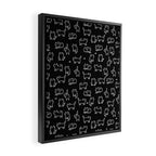 Black cats on black Framed Canvas Print Gallery Image 2