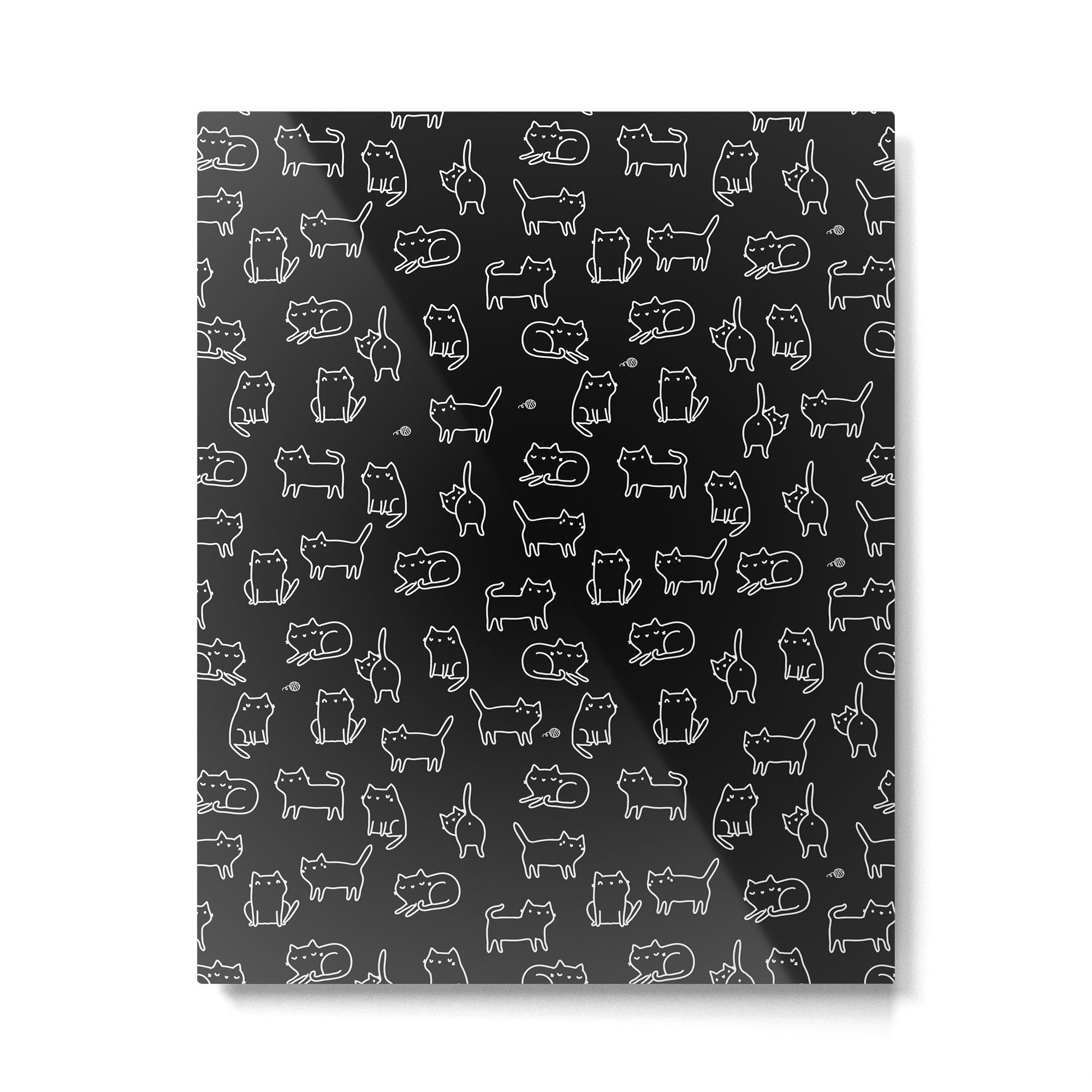 Black cats on black Metal Print Gallery Image 4