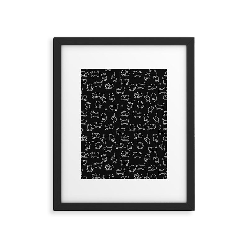 Black cats on black Framed Art Print Gallery Image 5