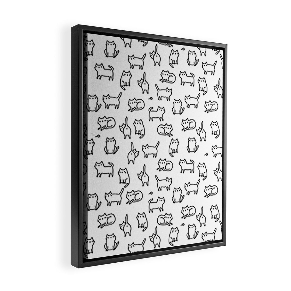 Cats, cats, cats Framed Canvas Print Gallery Image 2