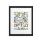 Cute kitties Cats pattern Framed Art Print Gallery Image 5