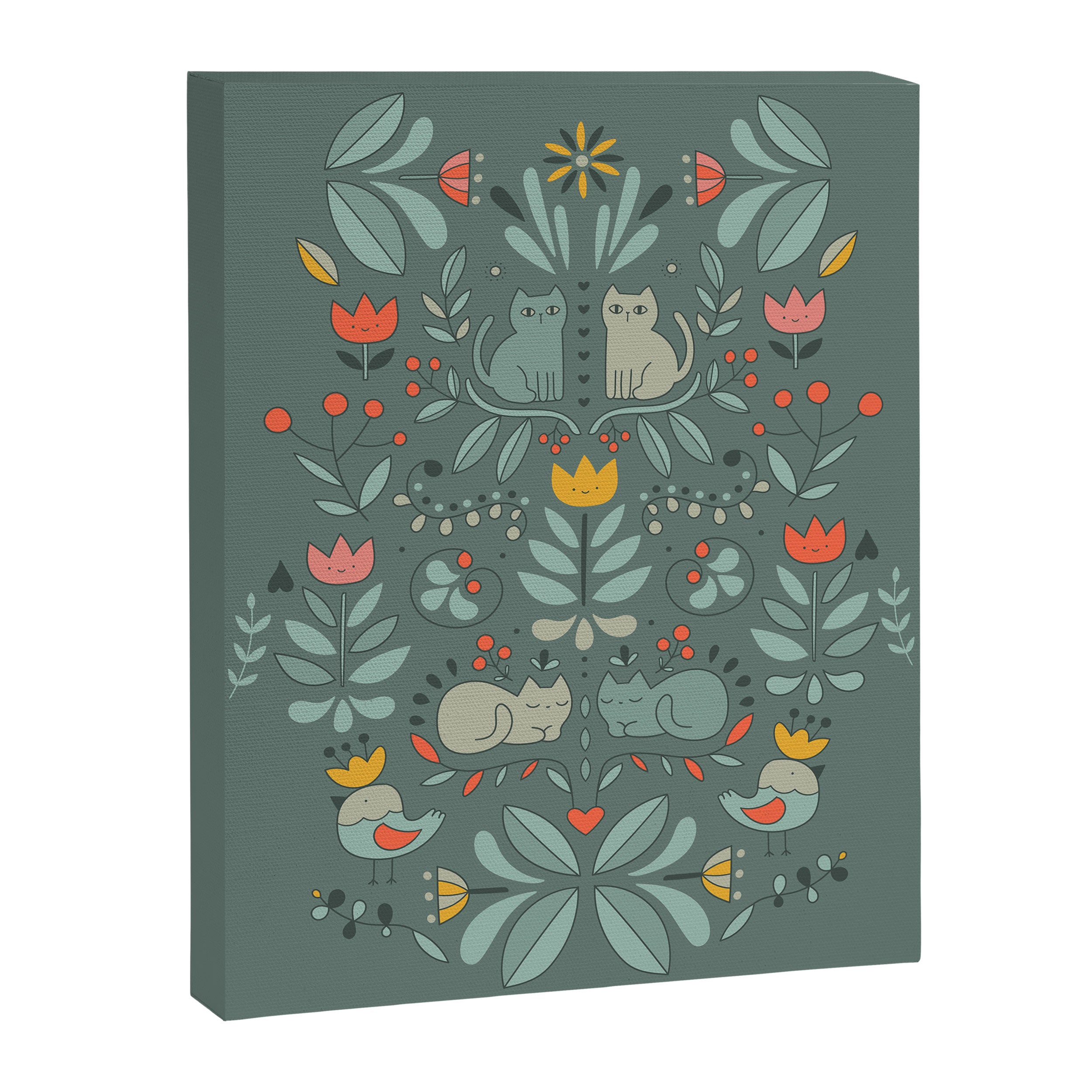 Swedish Folk Cats Canvas Print Gallery Image 8