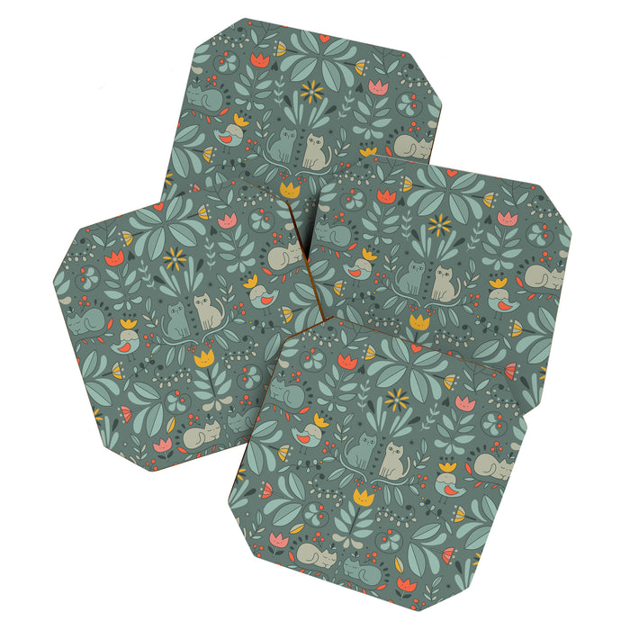 Swedish Folk Cats Coaster Gallery Image 1