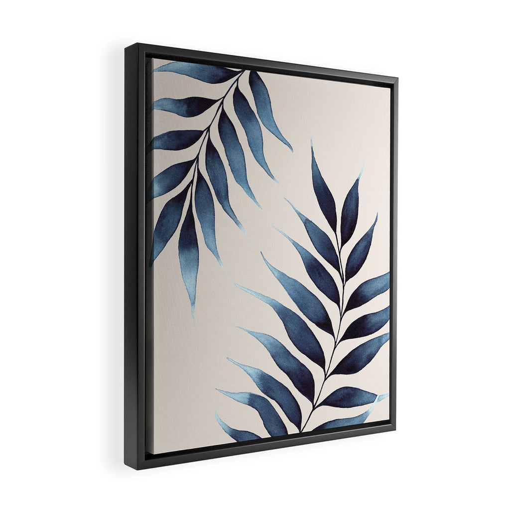 Blue Botanicals No. 6 Framed Canvas Print Gallery Image 2