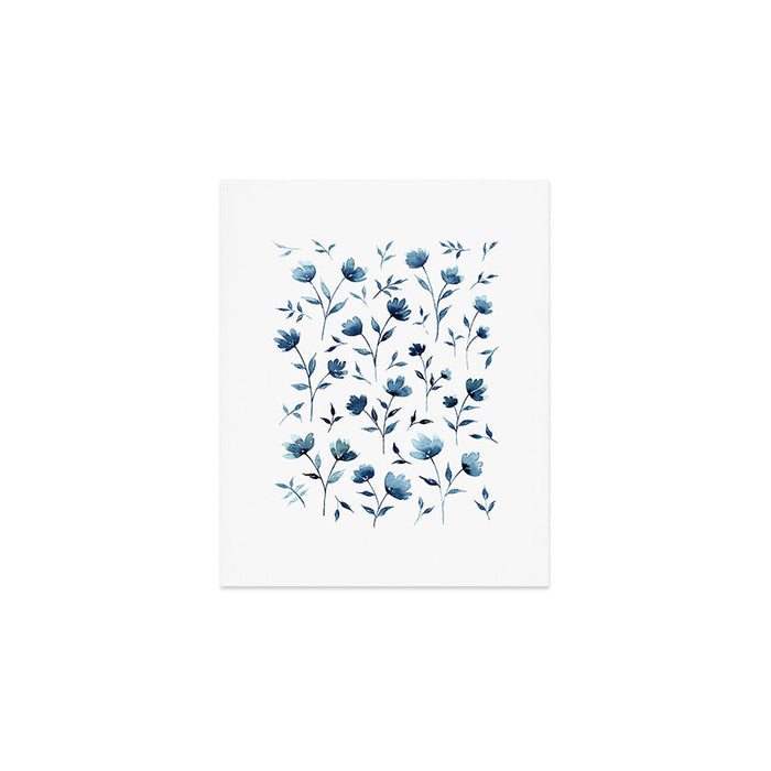 Blue flowers | Watercolor Pattern Art Print Gallery Image 1