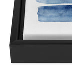 Blue Lines | Watercolor Painting Framed Canvas Print Gallery Image 3
