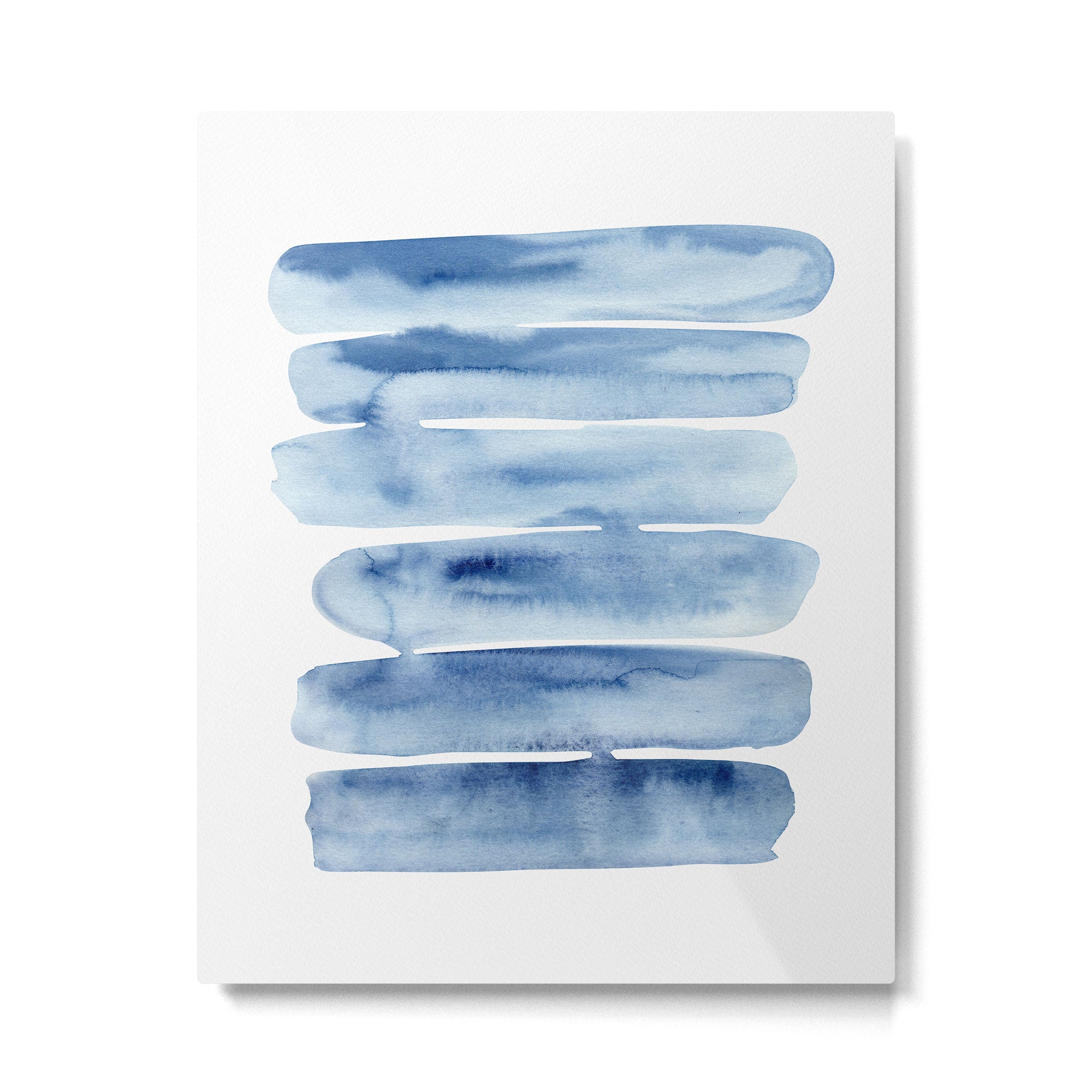 Blue Lines | Watercolor Painting Metal Print Gallery Image 4