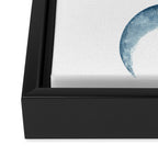 Blue Moon Phases Watercolor Framed Canvas Print Gallery Image 3