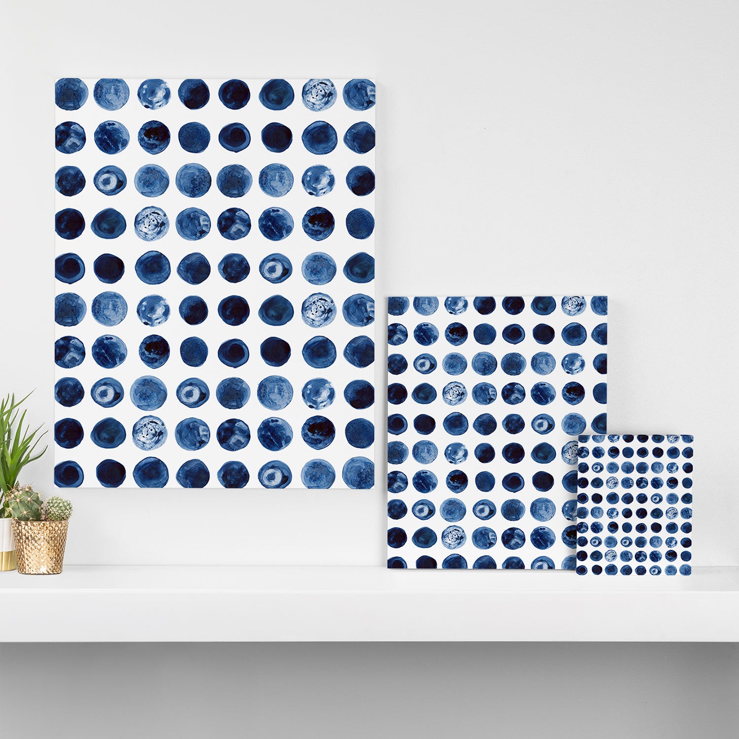 Blueberries | Watercolour Pattern Canvas Print Gallery Image 3