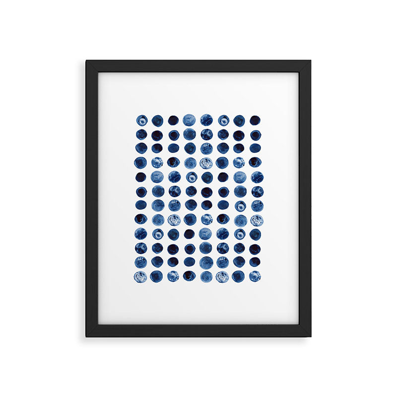 Blueberries | Watercolour Pattern Framed Art Print Gallery Image 4