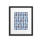 Blueberries | Watercolour Pattern Framed Art Print Gallery Image 4