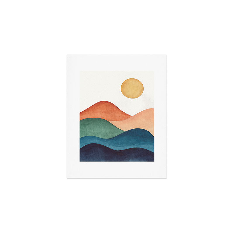 Colorful Abstract Mountains Art Print Gallery Image 1
