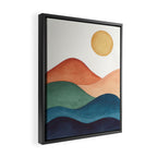 Colorful Abstract Mountains Framed Canvas Print Gallery Image 2