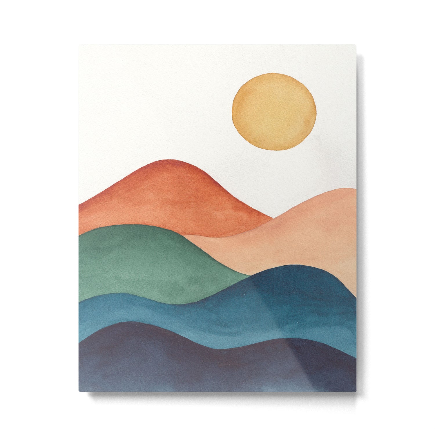 Colorful Abstract Mountains Metal Print Gallery Image 6