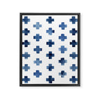 Crosses Scandinavian Pattern Framed Canvas Print Gallery Image 6