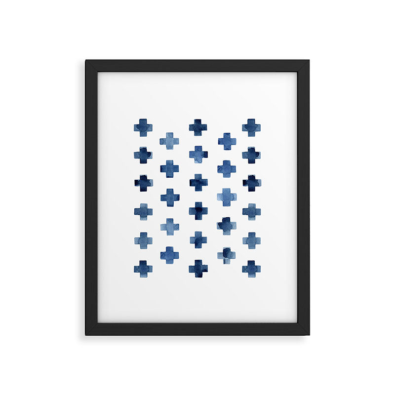 Crosses Scandinavian Pattern Framed Art Print Gallery Image 5