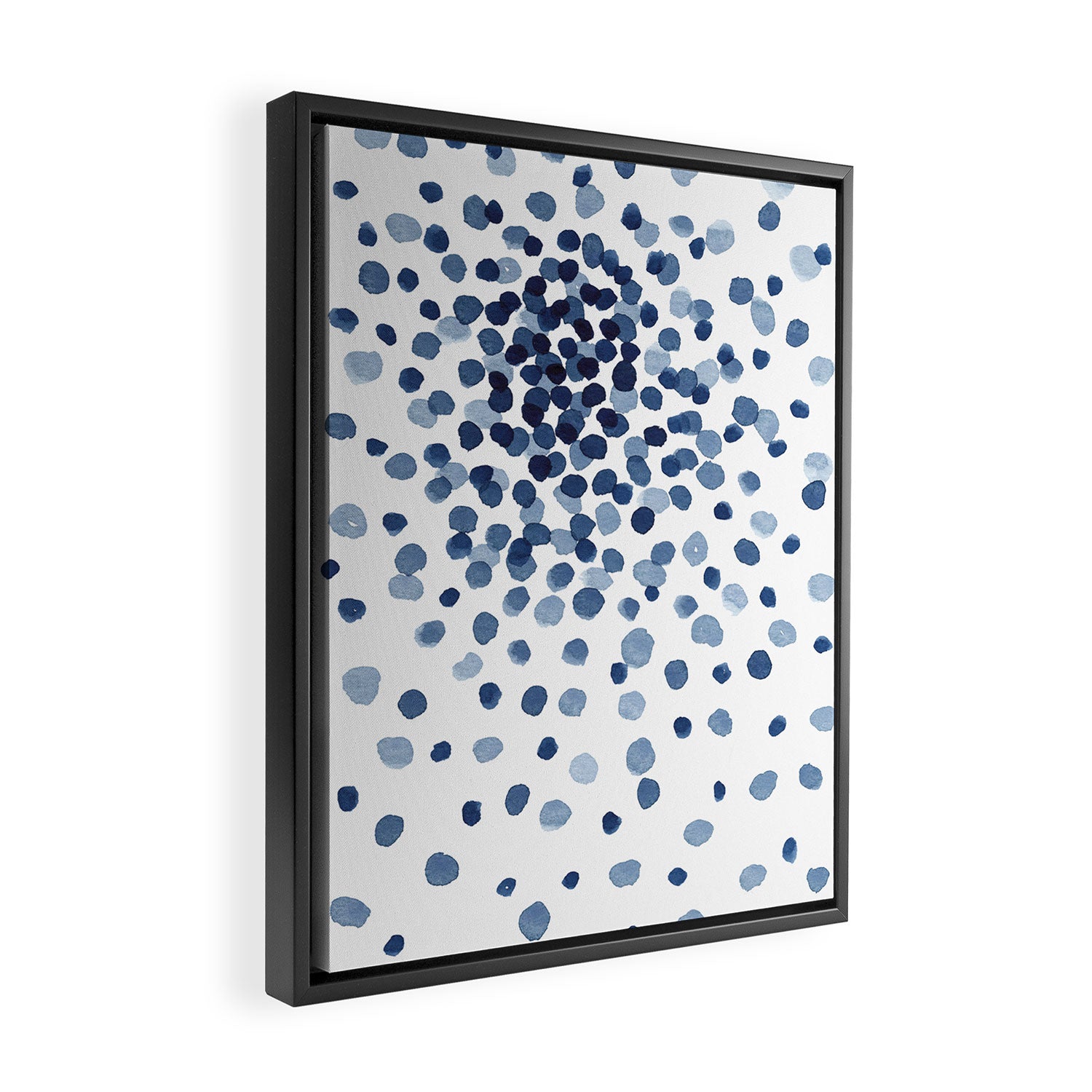 Explosion of Blue Confetti Framed Canvas Print Gallery Image 2