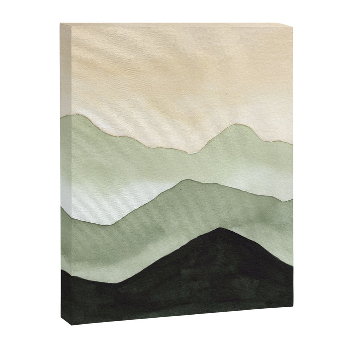 Green Beige Mountains Canvas Print Gallery Image 1