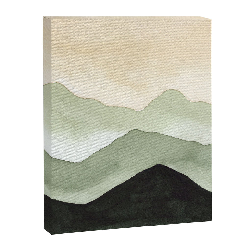 Green Beige Mountains Canvas Print Gallery Image 6