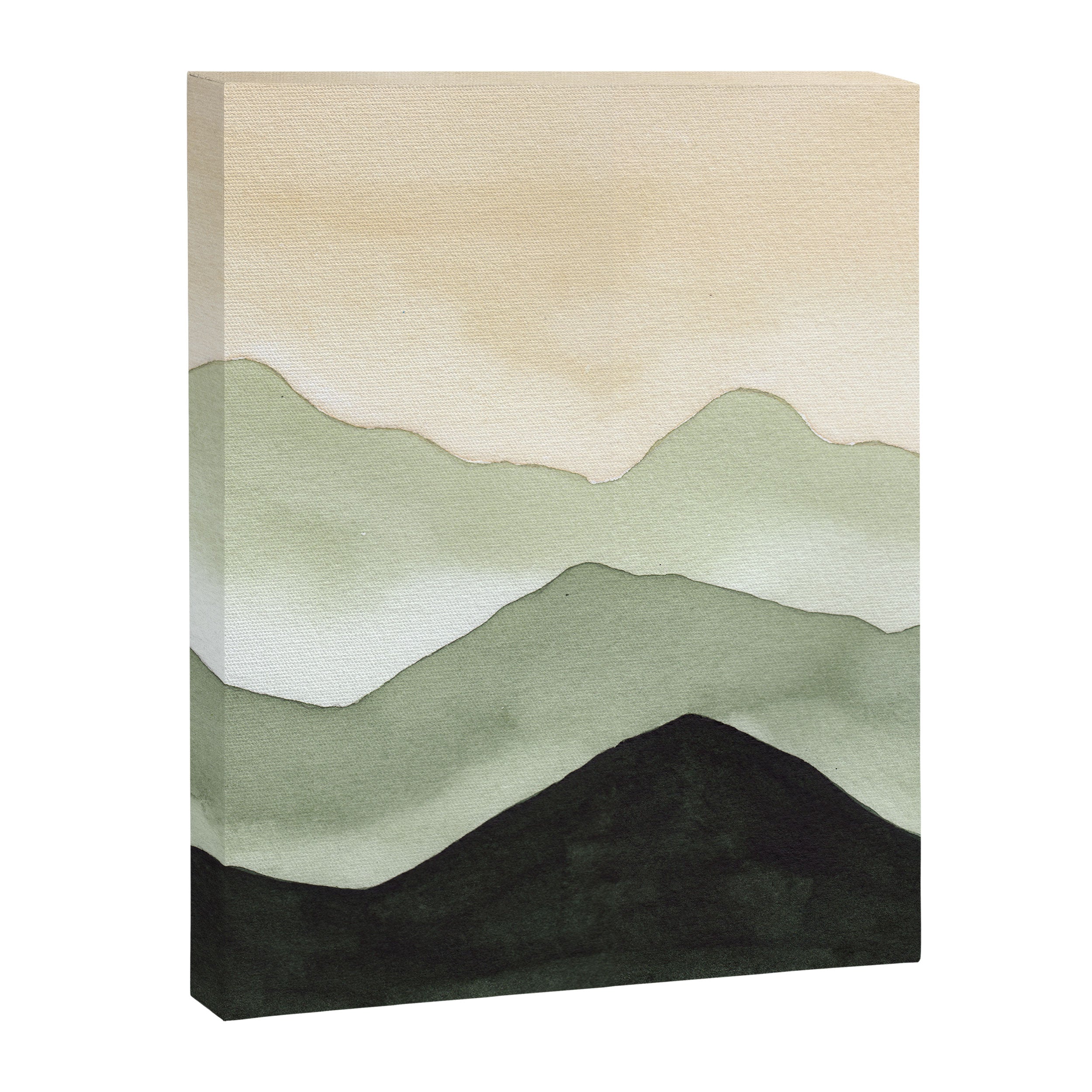 Green Beige Mountains Canvas Print Gallery Image 6