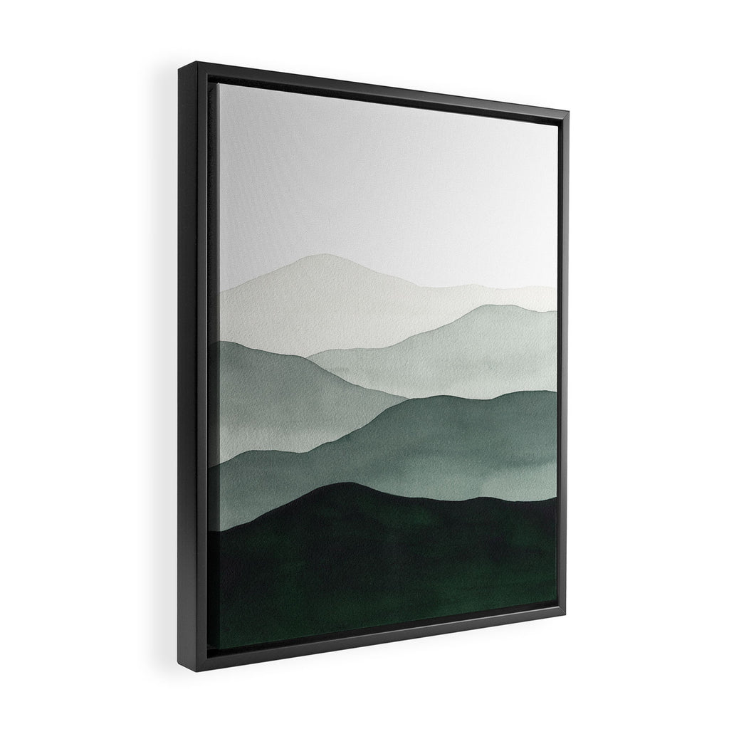 Green Mountains Framed Canvas Print Gallery Image 2